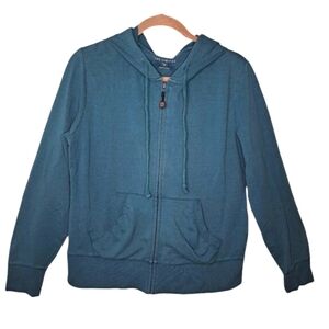 The Limited Teal Full Zip Hooded Sweatshirt Hoodie Size Medium